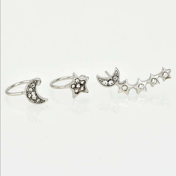 • Shiloh • Star + Moon Cuffs + Ear Climber Set - Picture 2 of 4